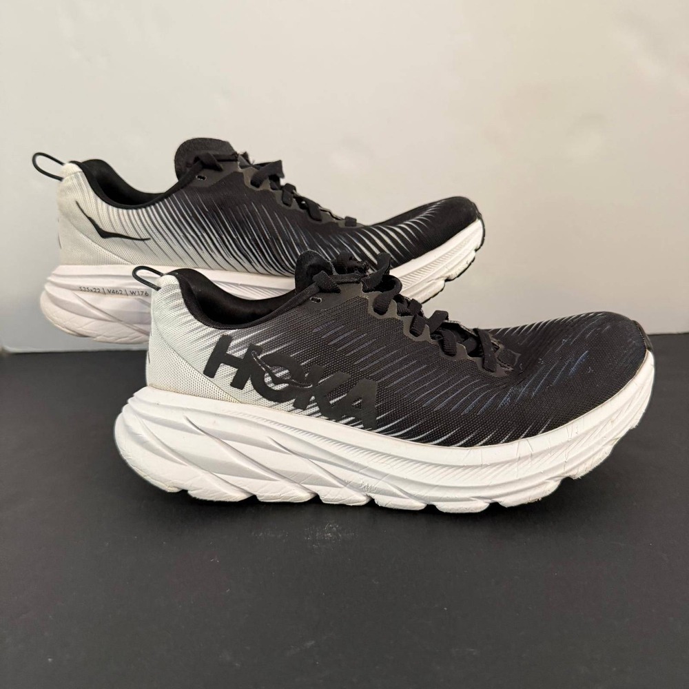 Hoka Rincon 3 Womens Running Shoes Black White 1119396 BWHT Size 6.5B